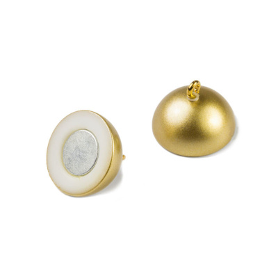 Magnetlås til smykker Ø15 mm., mat guld Køb magnetlåse