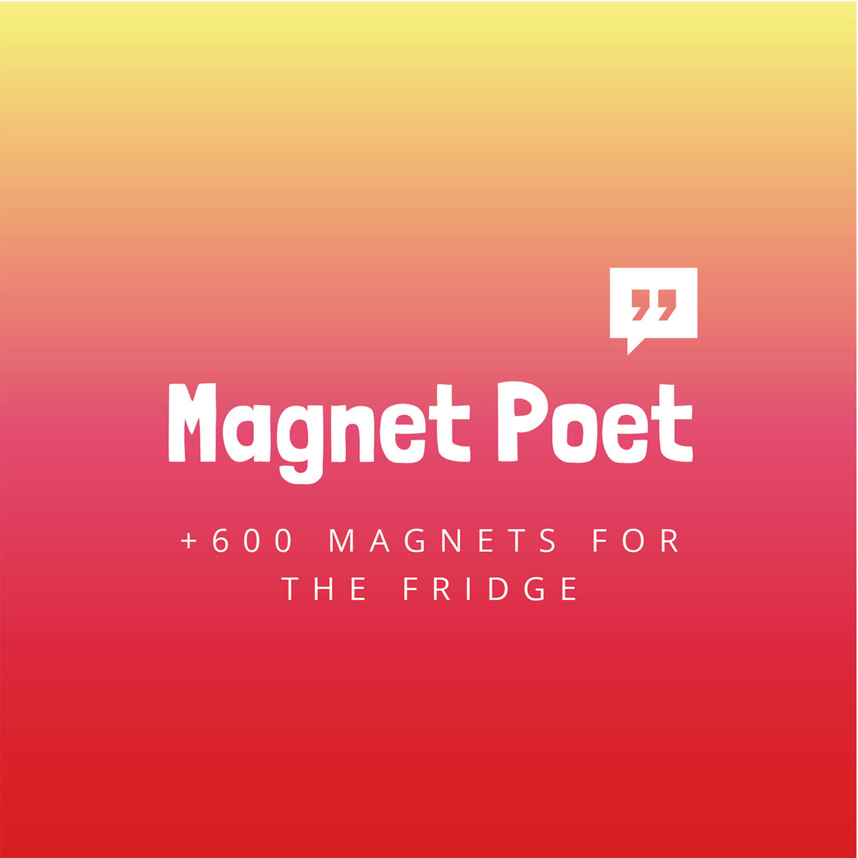 MagnetPoet XL engelsk - Fridge Poetry (+600 magneter)