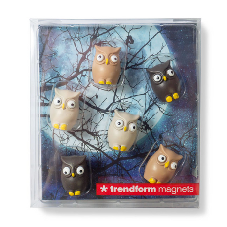Ugle magneter, 6-pak - køleskabsmagneter