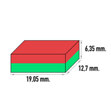 Power magnet, Blok 19x13x6 mm.