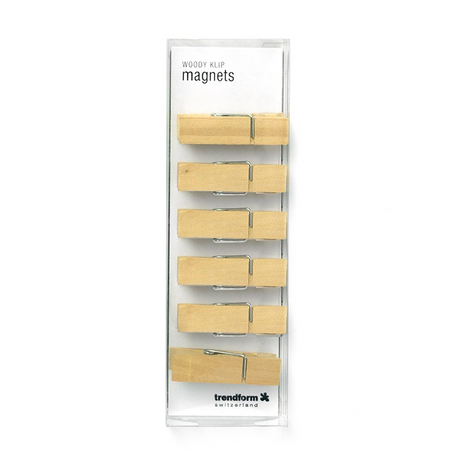 Træklemme magneter, 6-pak - køleskabsmagneter