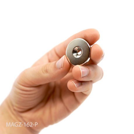 Undersænket powermagnet, Ring 27x4 mm.