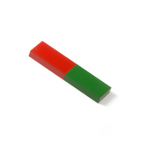 Blokmagnet 60x15 mm. rød/grøn (kort) - AlNiCo