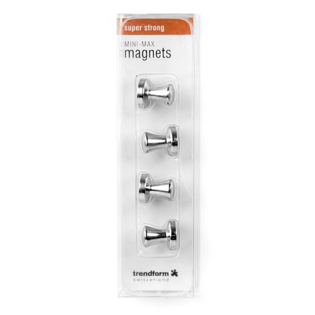 Kraftig magnet mini-max, metal 4-pak