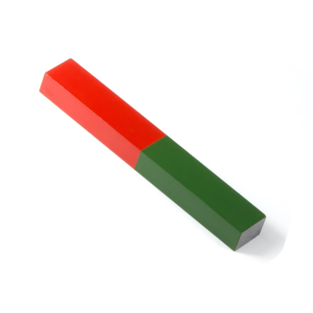 Blokmagnet 100x15 mm. rød/grøn (lang) - AlNiCo