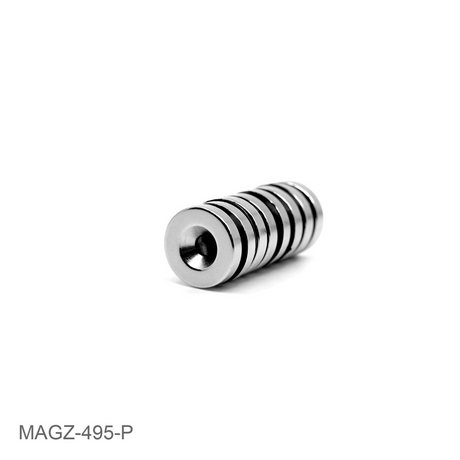 Undersænket powermagnet, Ring 18x4 mm.